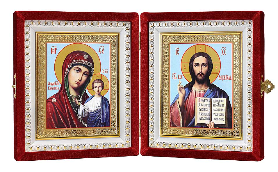 Складень спаситель и казанская божья. Складень спаситель - казанская божья матерь. Складень казанская богоматерь и спаситель. Спаситель казанская. Венчальный складень спаситель казанская икона божией матери.
