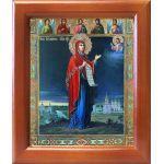 Боголюбская икона Божией Матери, в деревянной рамке 12,5*14,5 см - Иконы оптом