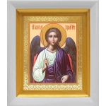 Ангел Хранитель поясной, икона в белом киоте 14,5*16,5 см - Иконы оптом