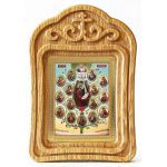 Древо Пресвятой Богородицы, икона в резной деревянной рамке - Иконы оптом