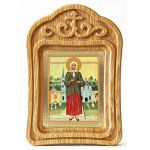 Блаженная Ксения Петербургская (лик № 088), икона в резной деревянной рамке - Иконы оптом