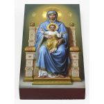 Богородица на Престоле, икона на доске 7*13 см - Иконы оптом