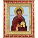 Благоверный князь Даниил Московский, икона в рамке с узором 19*22,5 см - Иконы оптом