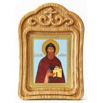 Благоверный князь Даниил Московский, икона в резной деревянной рамке - Иконы оптом