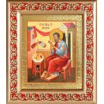 Апостол Матфей, евангелист, икона в рамке с узором 14,5*16,5 см - Иконы оптом