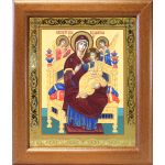 Икона Божией Матери "Всецарица", широкая деревянная рамка 19*22,5 см - Иконы оптом