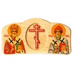 Икона автомобильная Николай Чудотворец и Спиридон Тримифунтский - Автоиконы
