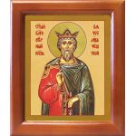 Благоверный князь Вячеслав Чешский, икона в деревянной рамке 12,5*14,5 см - Иконы оптом