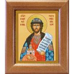 Благоверный князь Ростислав Киевский, икона в широкой рамке 14,5*16,5 см - Иконы оптом