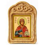 Благоверный князь Роман Рязанский, икона в резной деревянной рамке - Иконы оптом