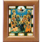 Девять мучеников Кизических, XVIII в, икона в широкой рамке 14,5*16,5 см - Иконы оптом