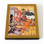 Великомученик Димитрий Солунский, икона на доске 8*10 см - Иконы оптом