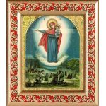 Августовская икона Божией Матери, 1914 г, в рамке с узором 14,5*16,5 см - Иконы оптом