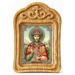 Благоверный князь Димитрий Донской, икона в резной деревянной рамке - Иконы оптом