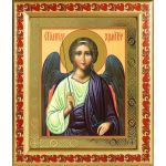 Ангел Хранитель поясной, икона в рамке с узором 19*22,5 см - Иконы оптом