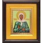 Блаженная Матрона Московская, икона в широком деревянном киоте 16,5*18,5 см - Иконы оптом