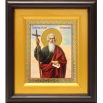Апостол Андрей Первозванный с посохом, икона в широком киоте 16,5*18,5 см - Иконы оптом