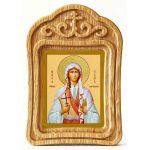 Великомученица Злата Могленская, икона в резной деревянной рамке - Иконы оптом