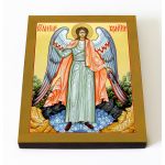 Ангел Хранитель ростовой (лик № 055), икона на доске 8*10 см - Иконы оптом