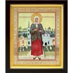 Блаженная Ксения Петербургская (лик № 088), икона в деревянном киоте 19*22,5 см - Иконы оптом