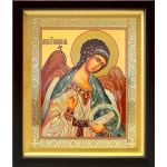 Ангел Хранитель с душой человека поясной, икона в киоте 19*22,5 см - Иконы оптом