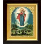 Августовская икона Божией Матери, 1914 г, в деревянном киоте 14,5*16,5 см - Иконы оптом