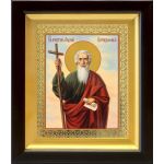Апостол Андрей Первозванный с посохом, икона в киоте 14,5*16,5 см - Иконы оптом