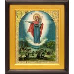 Августовская икона Божией Матери, 1914 г, в широком киоте 21,5*25 см - Иконы оптом