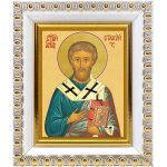 Апостол от 70-ти Стахий, епископ Византийский, икона в белой пластиковой рамке 8,5*10 см - Иконы оптом