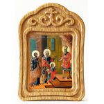 Введение во храм Пресвятой Богородицы, икона в резной деревянной рамке - Иконы оптом