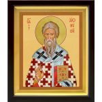 Апостол от 70-ти священномученик Дионисий Ареопагит, епископ Афинский, икона в деревянном киоте 19*22,5 см - Иконы оптом
