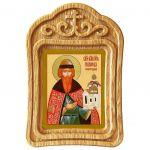Благоверный князь Всеволод (в крещении Гавриил) Новгородский, Псковский, икона в резной деревянной рамке - Иконы оптом