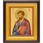 Апостол от 70-ти Лука Евангелист, иконописец, икона в широком киоте 21,5*25 см - Иконы оптом