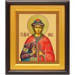 Благоверный князь Глеб (в крещении Давид), страстотерпец, икона в широком киоте 21,5*25 см - Иконы оптом