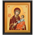 Иверская икона Божией Матери, в широком киоте 24*27,5 см - Иконы оптом