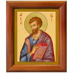 Апостол от 70-ти Лука Евангелист, иконописец, икона в деревянной рамке 8*9,5 см - Иконы оптом