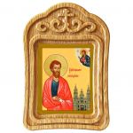 Апостол Иаков Зеведеев, брат Иоанна Богослова, икона в резной деревянной рамке - Иконы оптом
