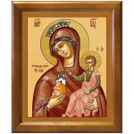Икона Божией Матери "Тучная Гора", в деревянной рамке 17,5*20,5 см - Иконы оптом