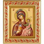 Икона Божией Матери "Тучная Гора", в рамке с узором 14,5*16,5 см - Иконы оптом