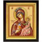 Икона Божией Матери "Тучная Гора", в деревянном киоте 19*22,5 см - Иконы оптом