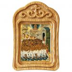 Сорок мучеников Севастийских, XV-XVI вв, икона в резной деревянной рамке - Иконы оптом