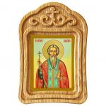 Преподобномученик Вадим Персидский, икона в резной деревянной рамке - Иконы оптом