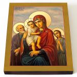 Икона Божией Матери "Трех Радостей", печать на доске 13*16,5 см - Иконы оптом