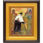 Блаженная Екатерина (Малков-Панина) Пюхтицкая, Христа ради юродивая, икона в широком киоте 21,5*25 см - Иконы оптом