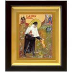 Блаженная Екатерина (Малков-Панина) Пюхтицкая, Христа ради юродивая, икона в деревянном киоте 14,5*16,5 см - Иконы оптом