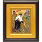 Блаженная Екатерина (Малков-Панина) Пюхтицкая, Христа ради юродивая, икона в широком киоте 16,5*18,5 см - Иконы оптом