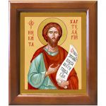Блаженный Никита Константинопольский, хартуларий, икона в деревянной рамке 12,5*14,5 см - Иконы оптом