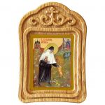 Блаженная Екатерина (Малков-Панина) Пюхтицкая, Христа ради юродивая, икона в резной деревянной рамке - Иконы оптом
