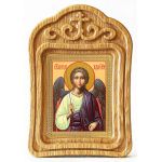 Ангел Хранитель поясной, икона в резной рамке - Иконы оптом