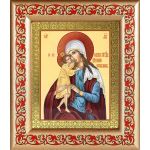 Икона Божией Матери "Взыскание погибших", в рамке с узором 14,5*16,5 см - Иконы оптом